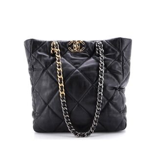 Chanel Black Quilted Bag with Dual-Tone Chain